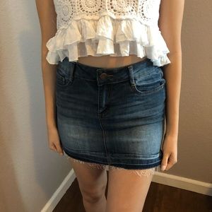 Denim high waisted skirt